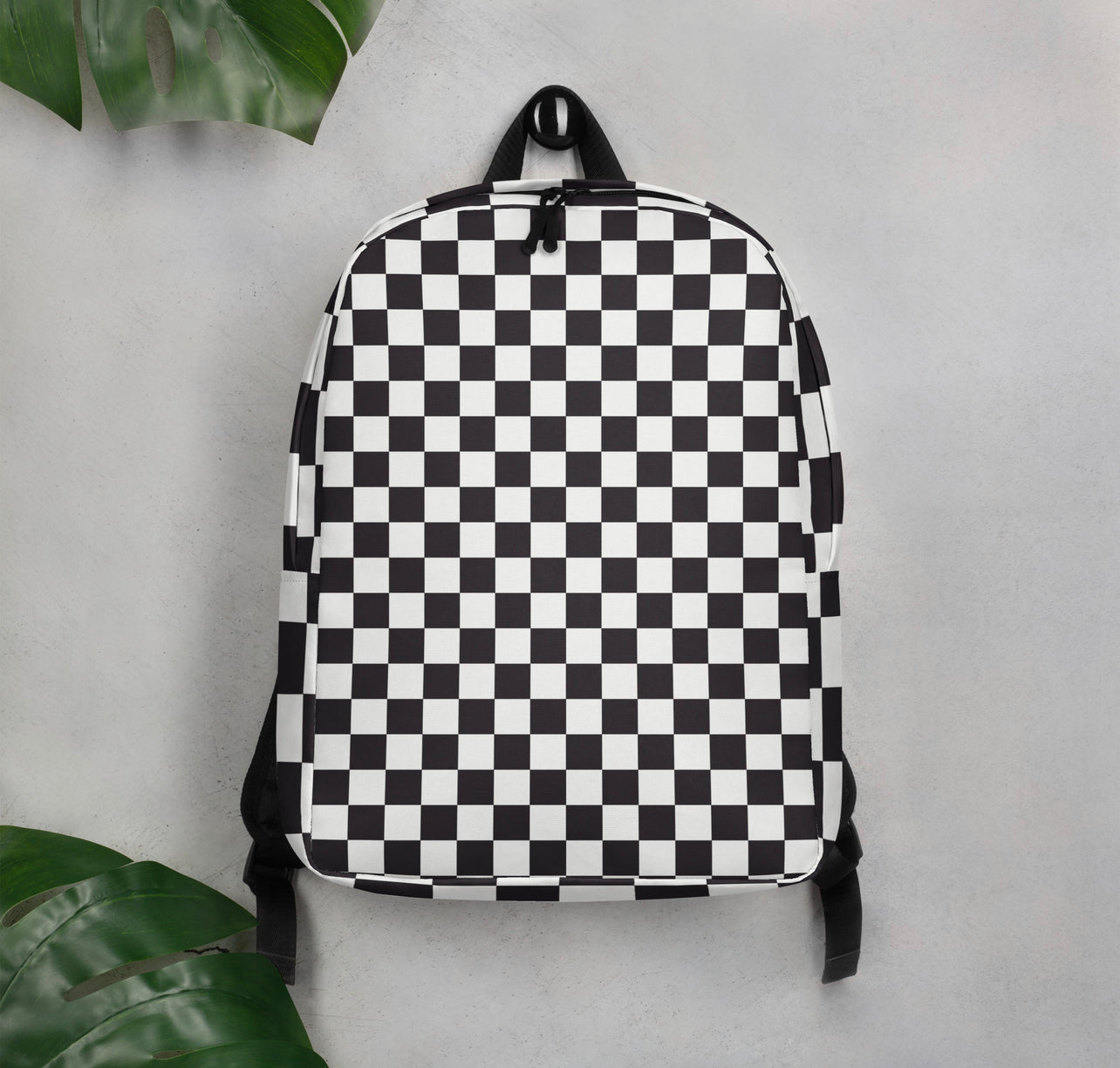 Checkered Minimalist Backpack