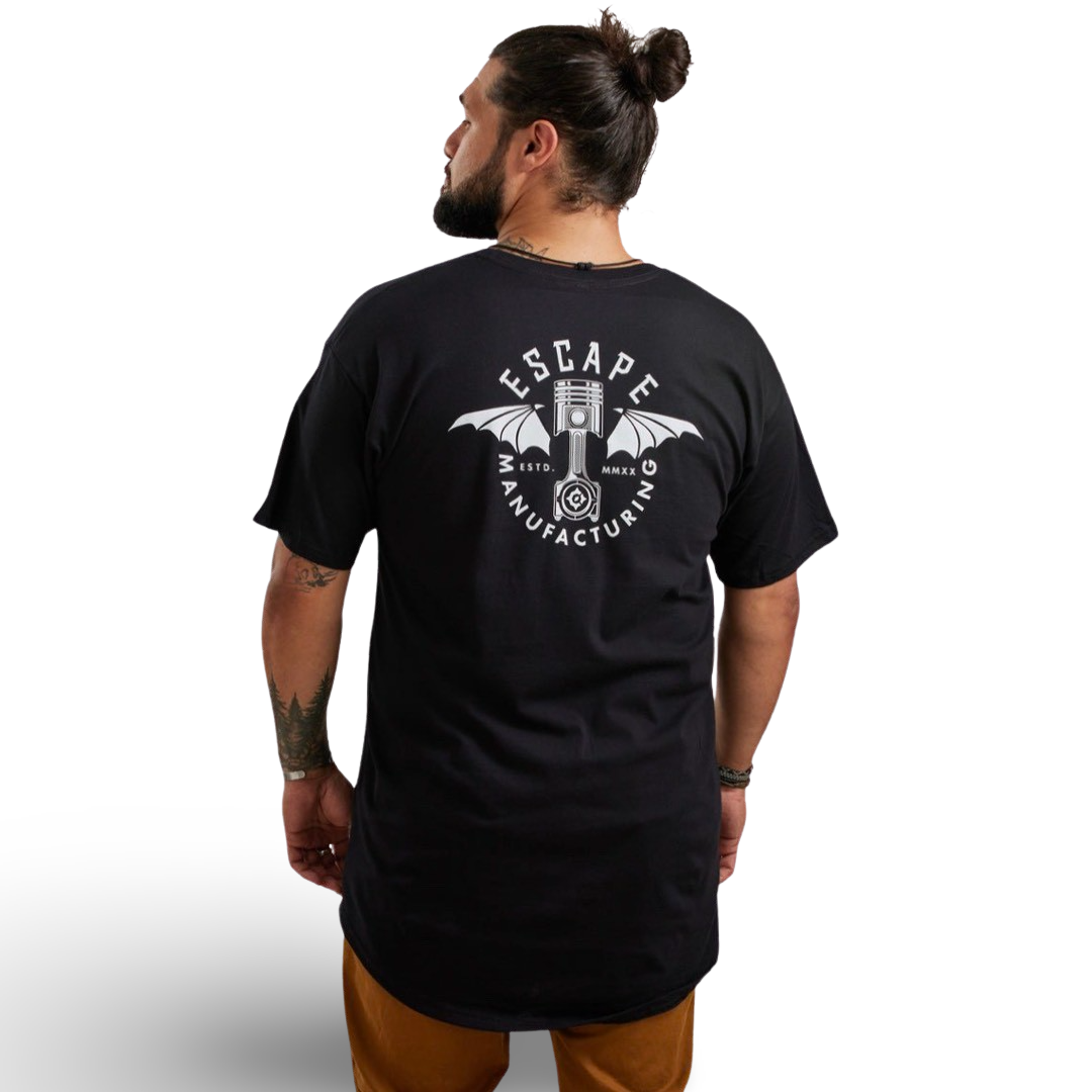 Compass Batwing Piston Long Body T-shirt- Unisex