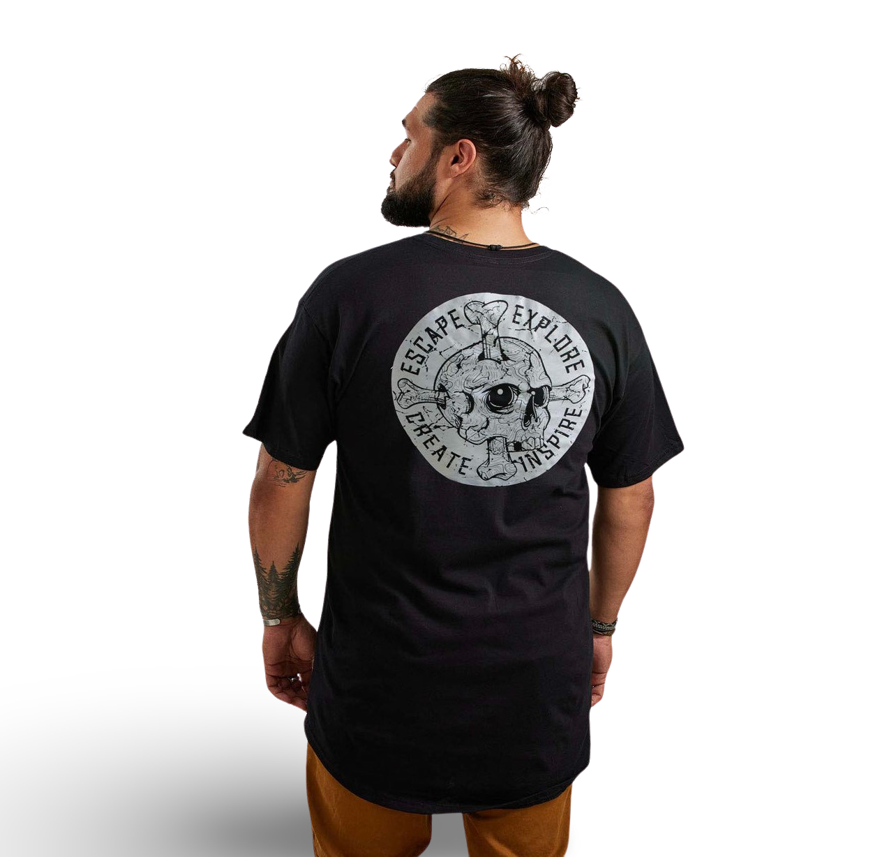 Skull Tee- Unisex Long Body T-shirt- Unisex
