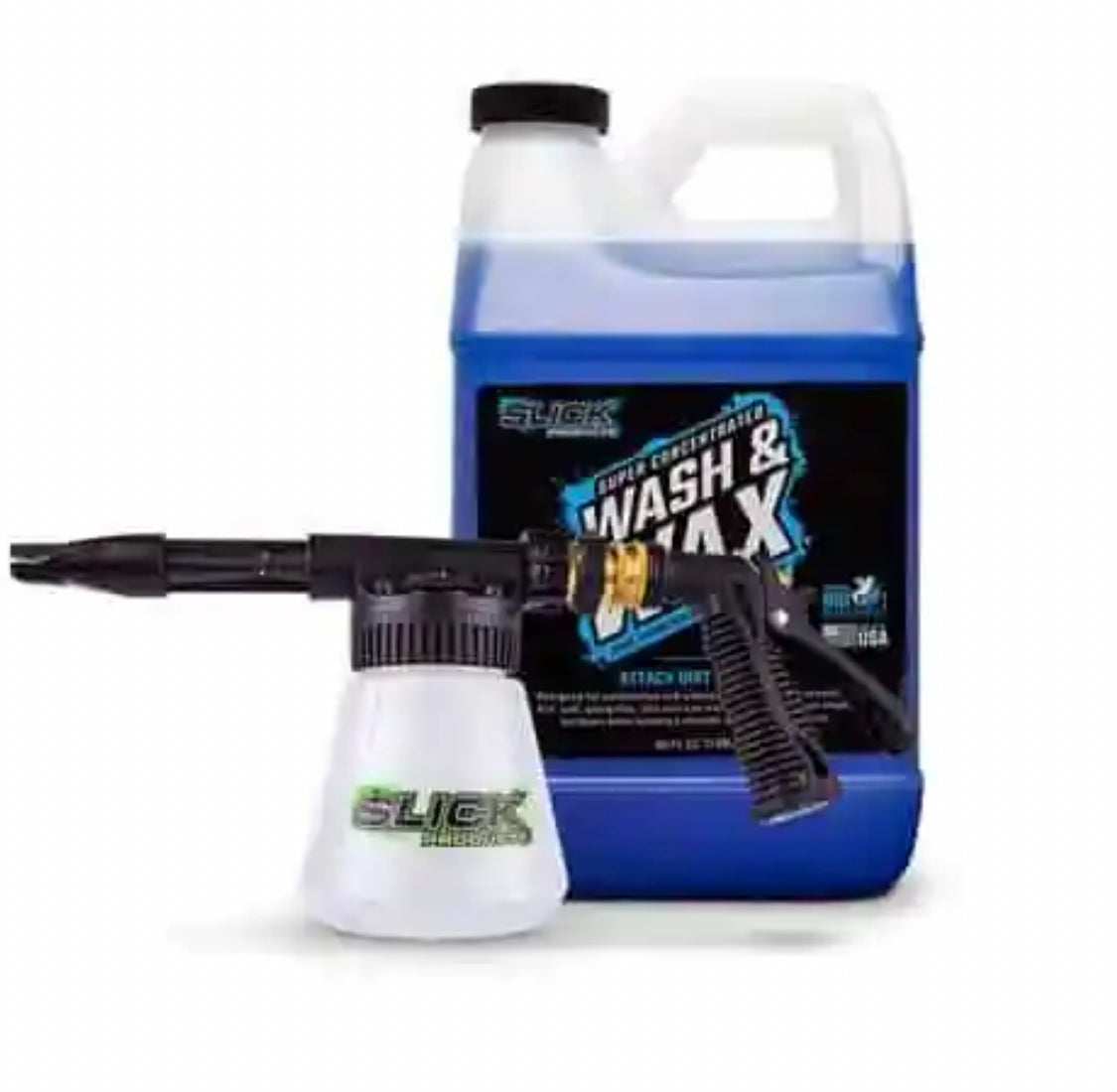 SLICK PRODUCTS WASH & WAX + FOAM GUN BUNDLE